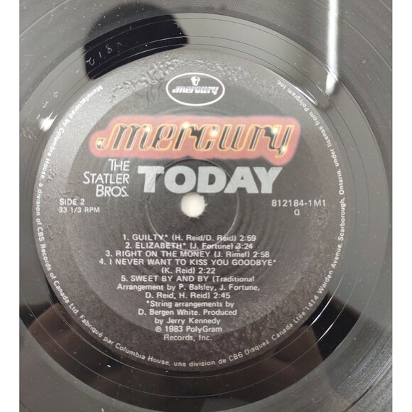 The Statler Brothers Today (1983) Vinyl LP Country Gospel Record - Picture 8 of 8